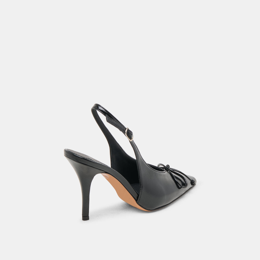 GEENA HEELS BLACK LEATHER | Dolce Vita Women