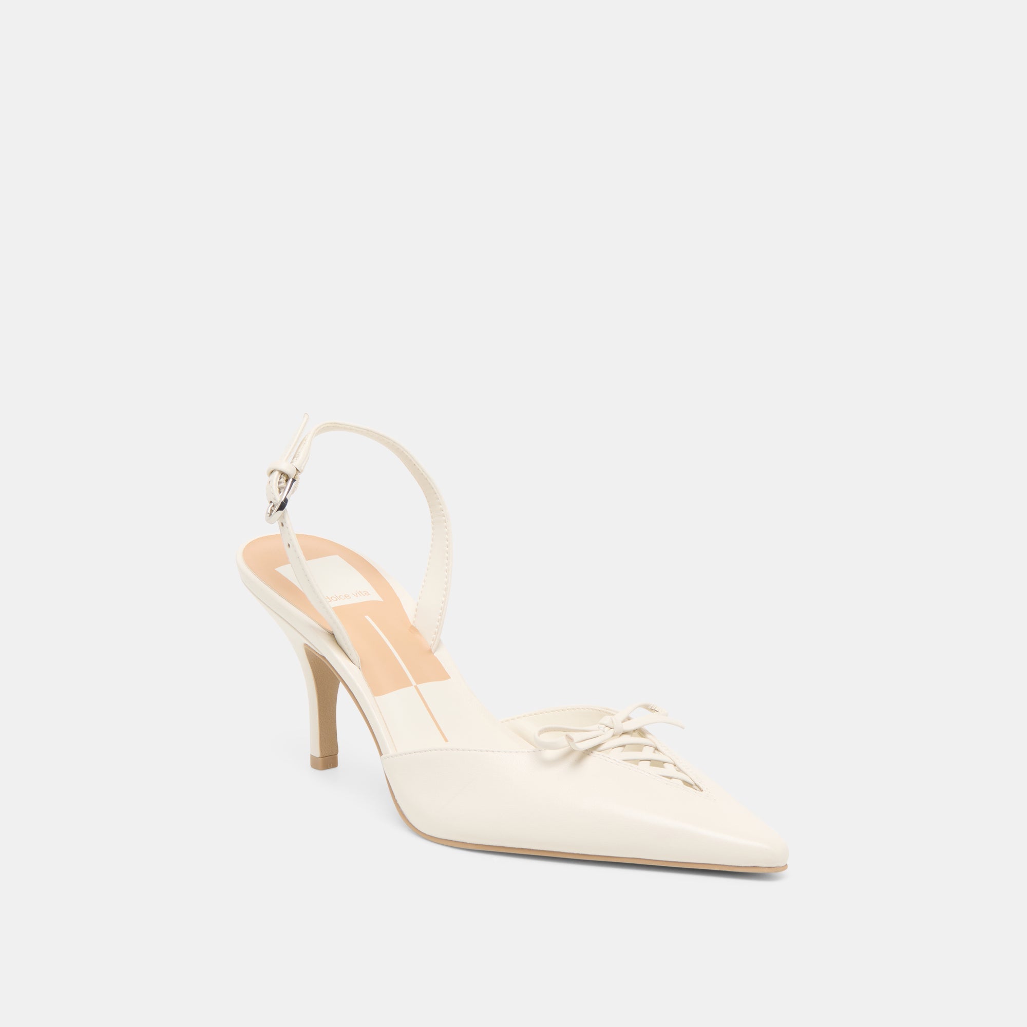 Hamya White Leather Heels | Women Dolce Vita