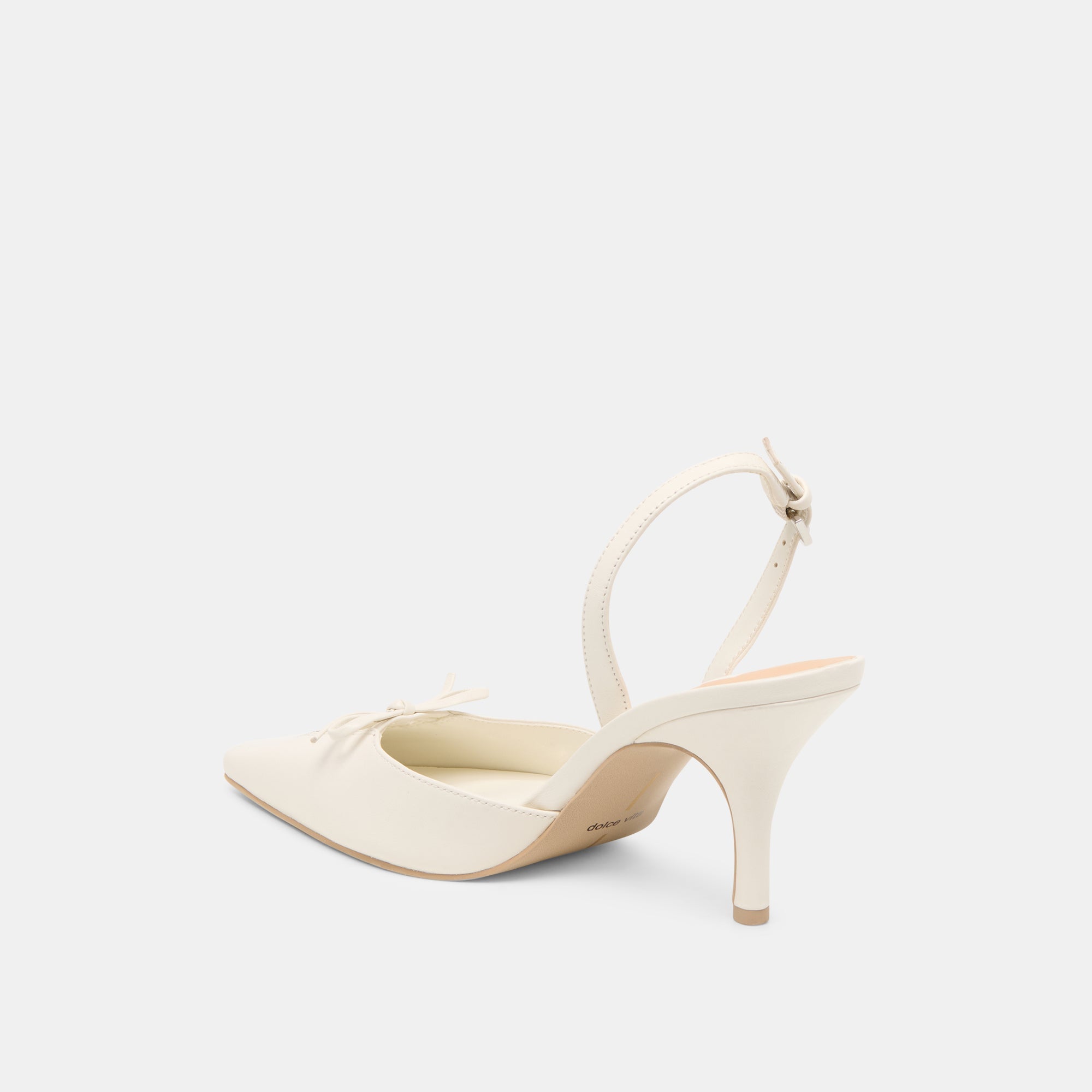 Hamya White Leather Heels | Women Dolce Vita