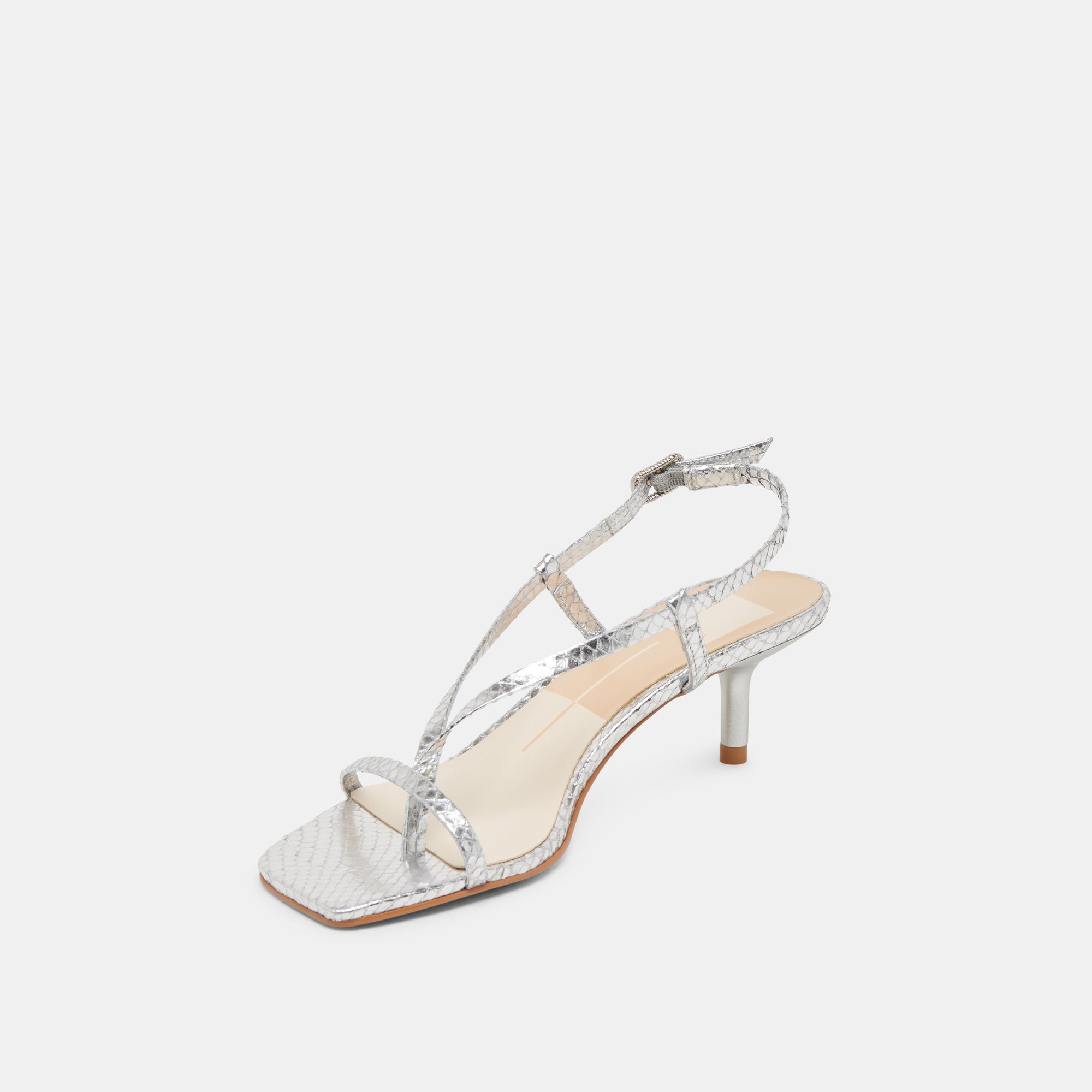 LAURY HEELS SILVER EMBOSSED LEATHER | Dolce Vita Women