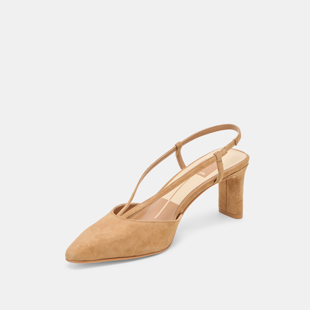 Ginay Lt Brown Suede Heels | Dolce Vita Women