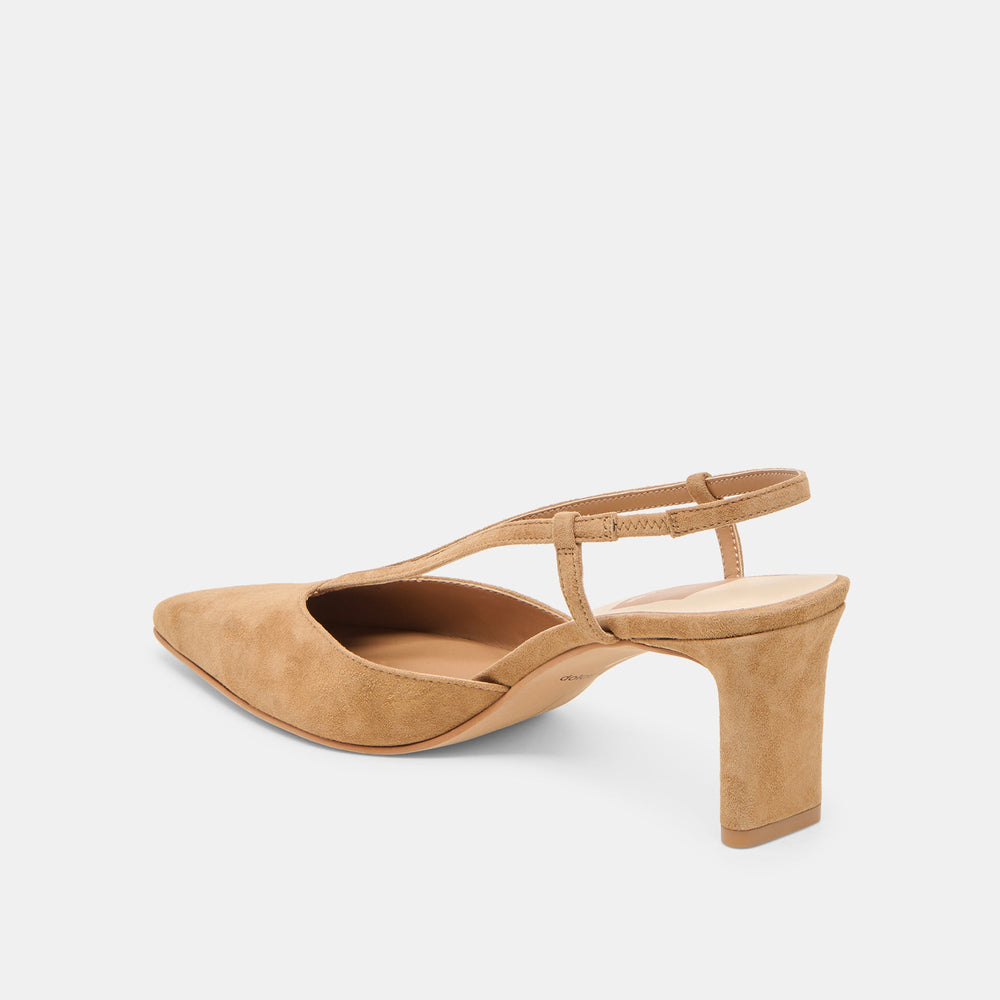 Ginay Lt Brown Suede Heels | Dolce Vita Women