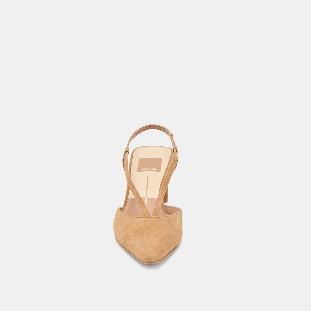 Ginay Lt Brown Suede Heels | Dolce Vita Women
