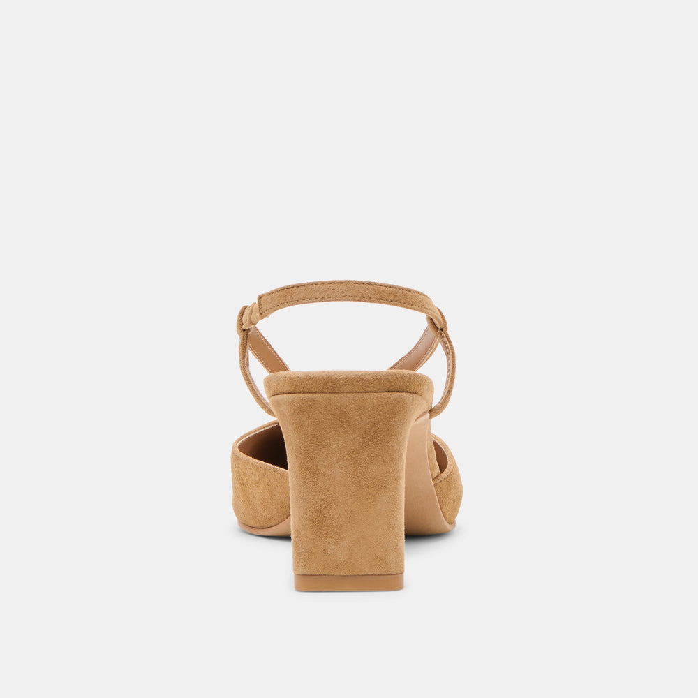 Ginay Lt Brown Suede Heels | Dolce Vita Women