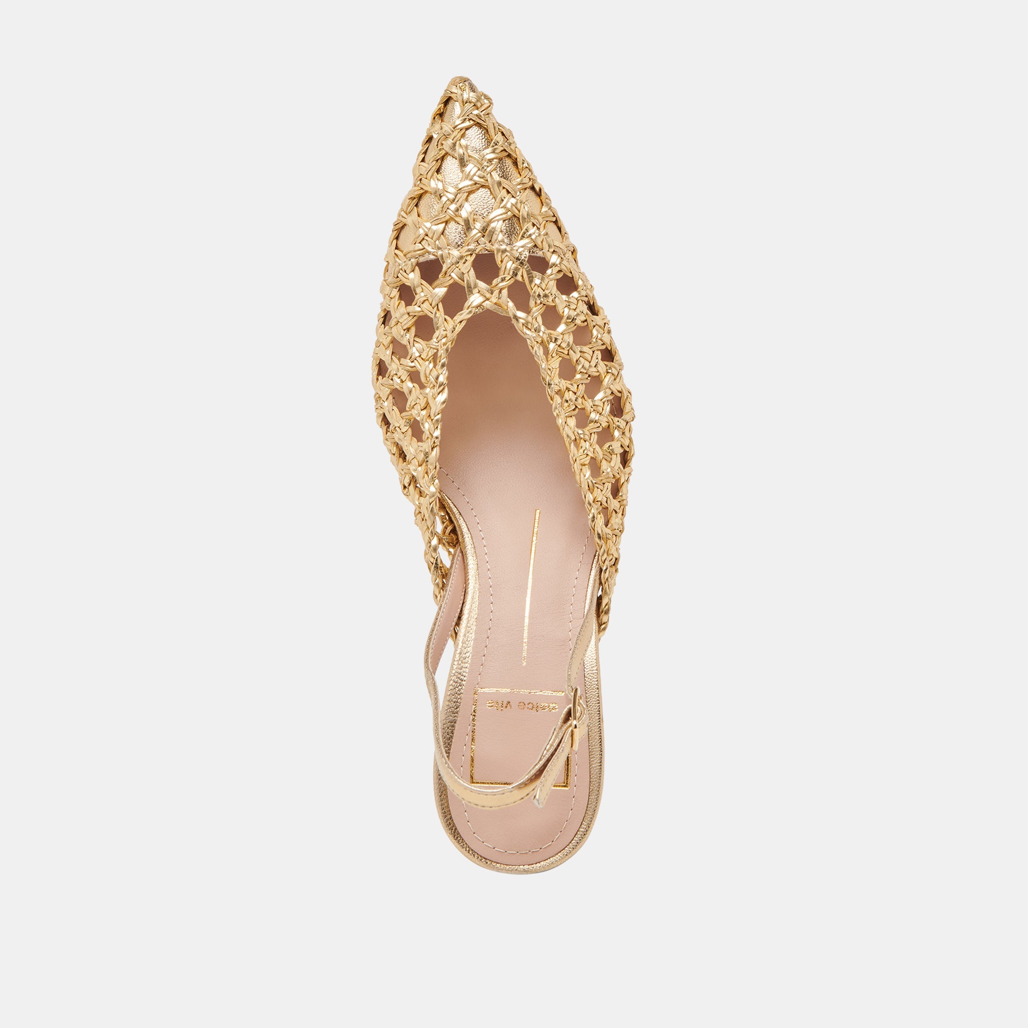 GLORIA HEELS GOLD WOVEN | Women Dolce Vita