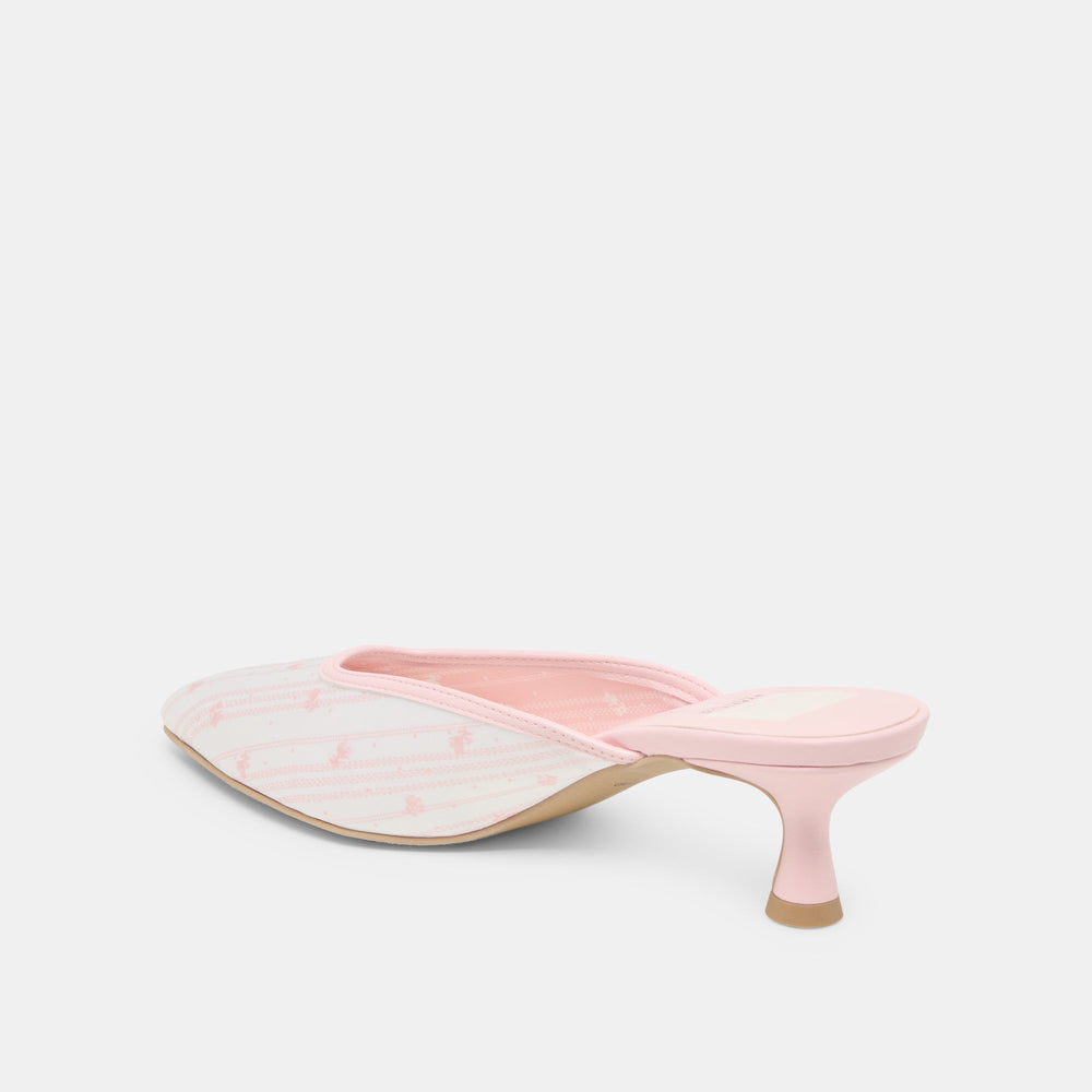 Cleo X Byrdie Golf Pink Floral Satin Wide Heels | Dolce Vita Women