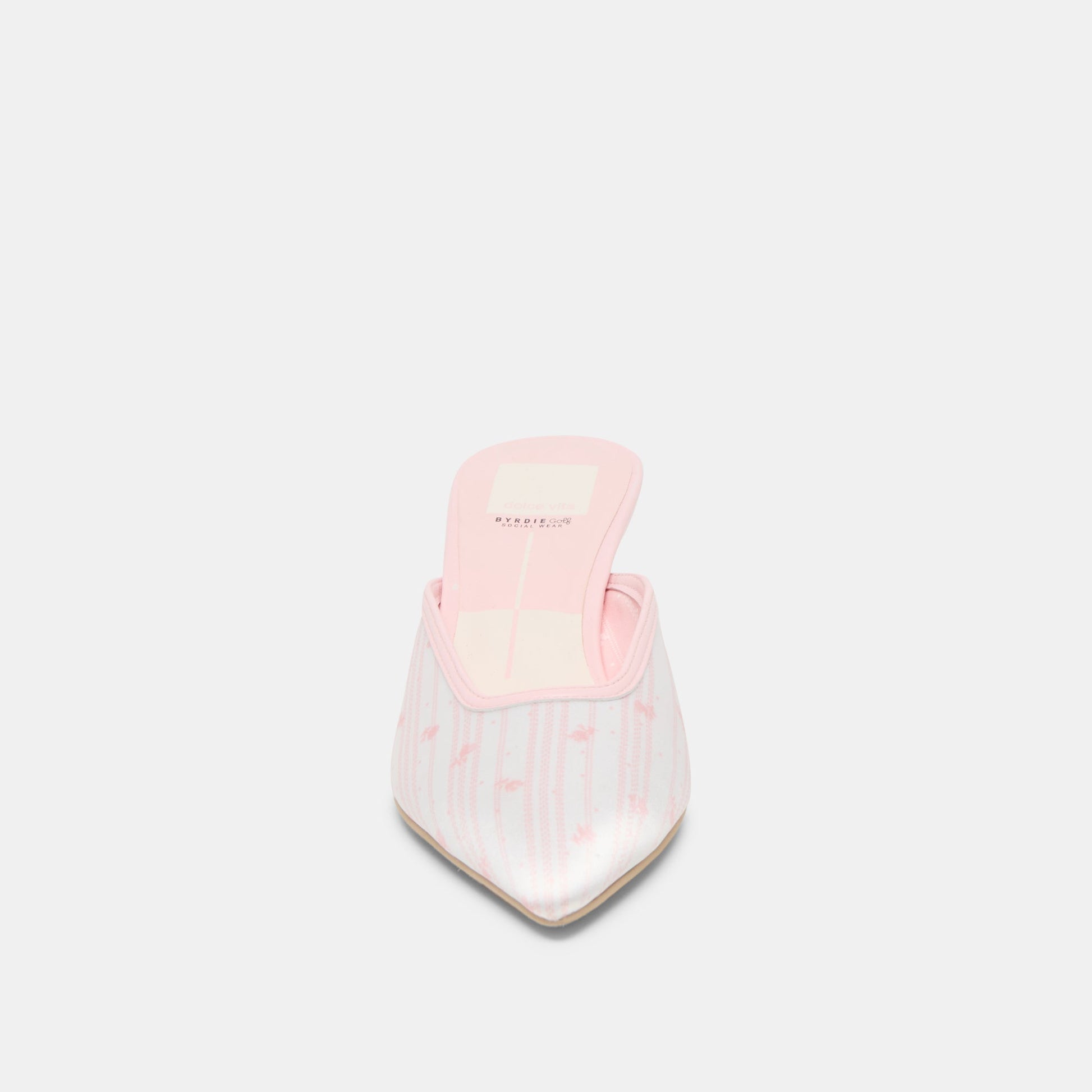 Cleo X Byrdie Golf Pink Floral Satin Wide Heels - Dolce Vita
