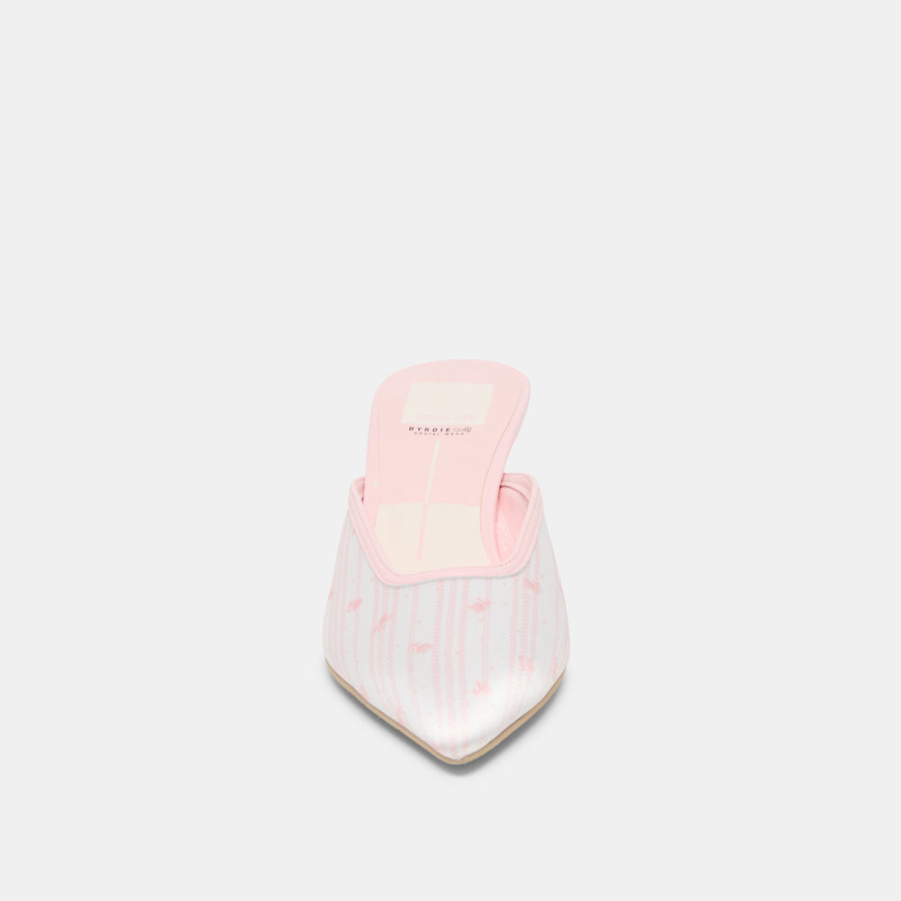 Cleo X Byrdie Golf Pink Floral Satin Wide Heels | Dolce Vita Women