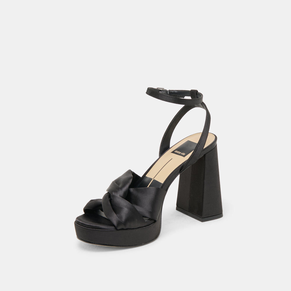 PARLO HEELS ONYX SATIN | Dolce Vita Women