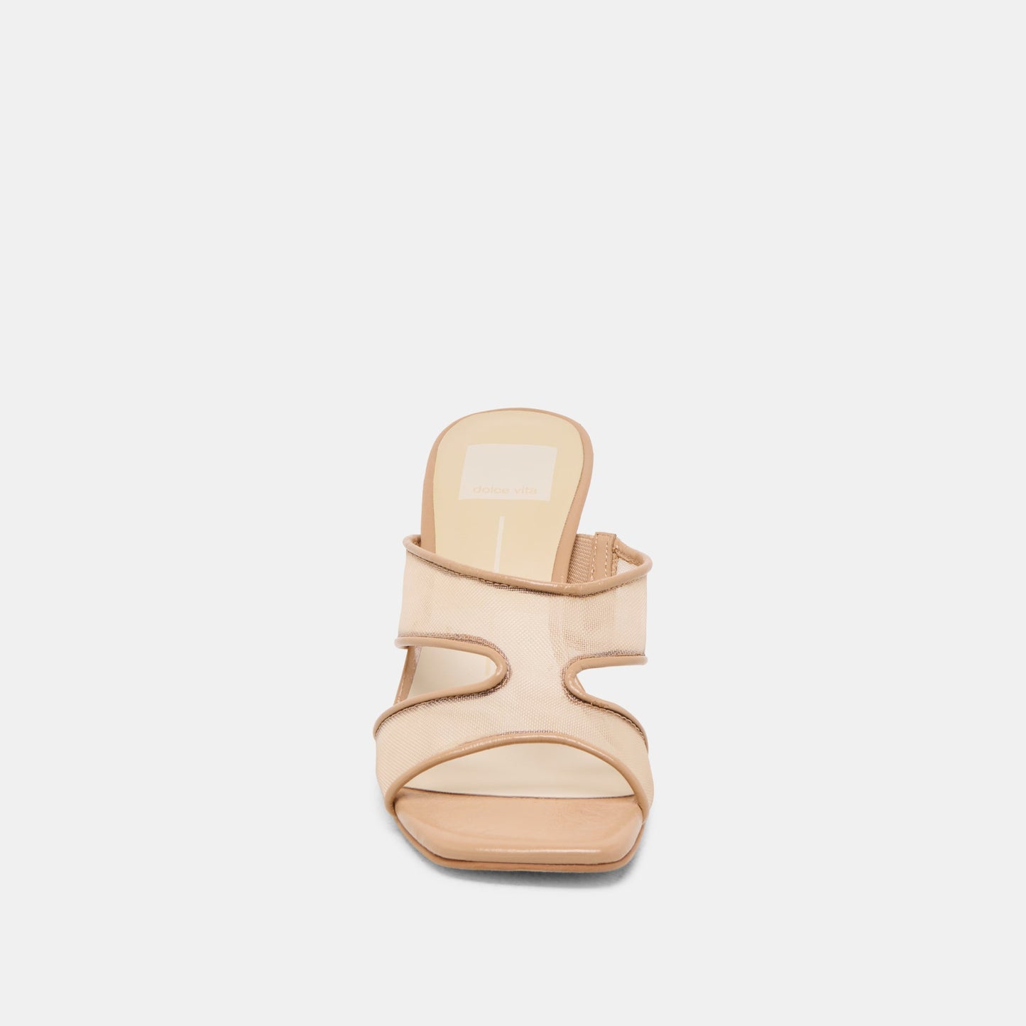 Gitel Wide Light Tan Mesh Heels - Dolce Vita