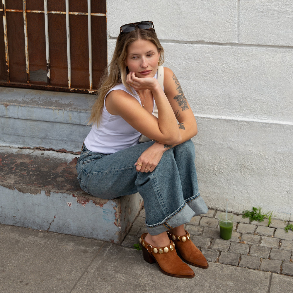 Kanyon Brown Suede Heels | Women Dolce Vita