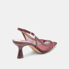 Lorine Burgundy Mesh Heels | Women Dolce Vita