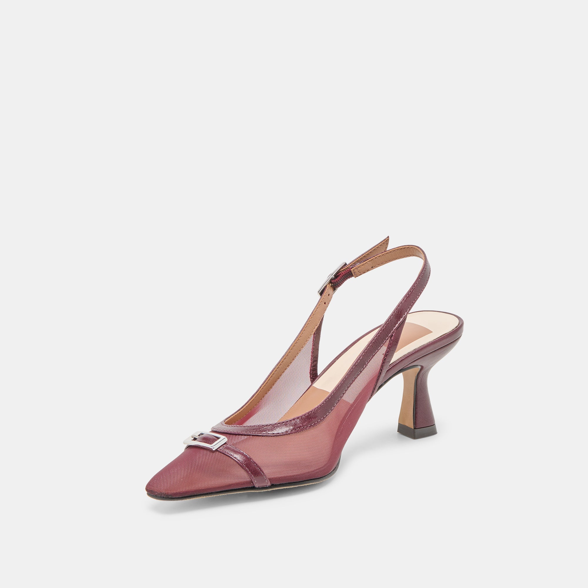 Lorine Burgundy Mesh Heels | Women Dolce Vita