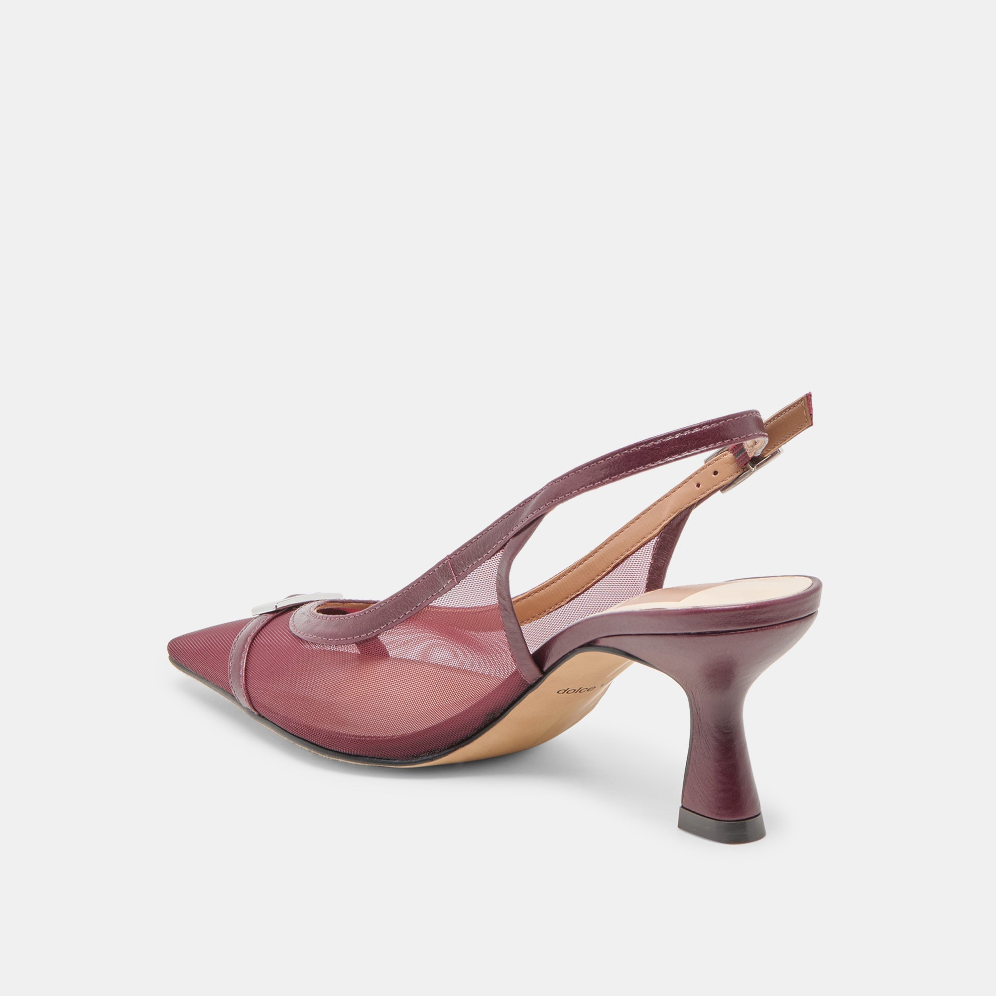 Lorine Burgundy Mesh Heels | Women Dolce Vita
