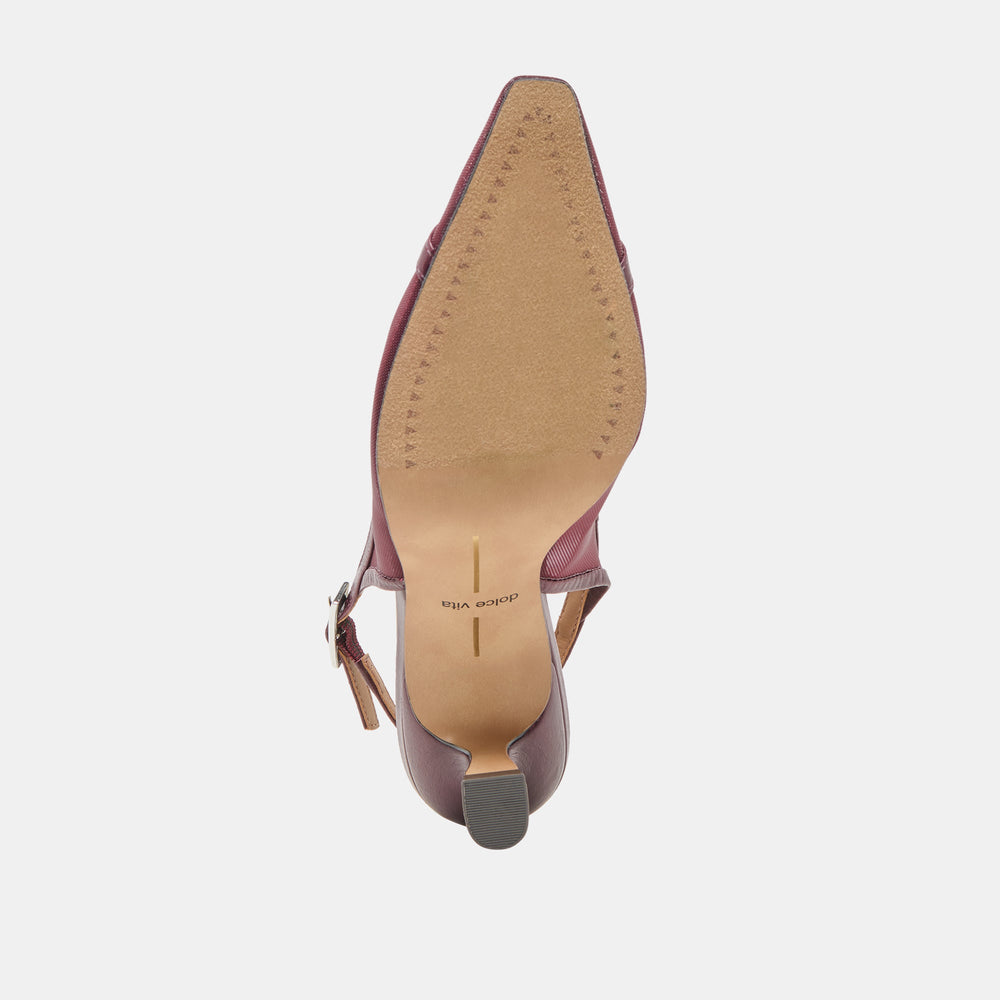 Lorine Burgundy Mesh Heels | Women Dolce Vita
