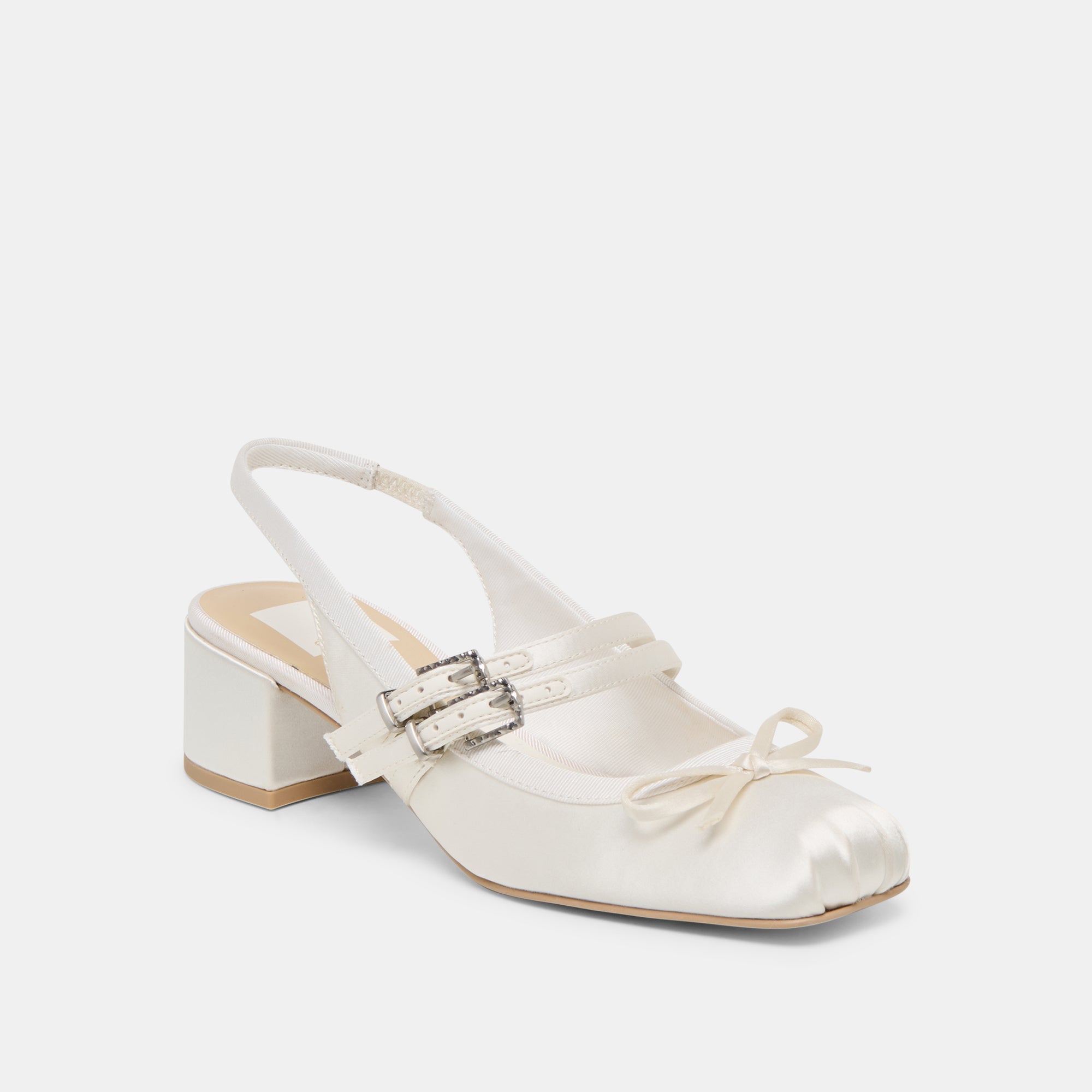 Loris True White Satin Heels | Dolce Vita Women