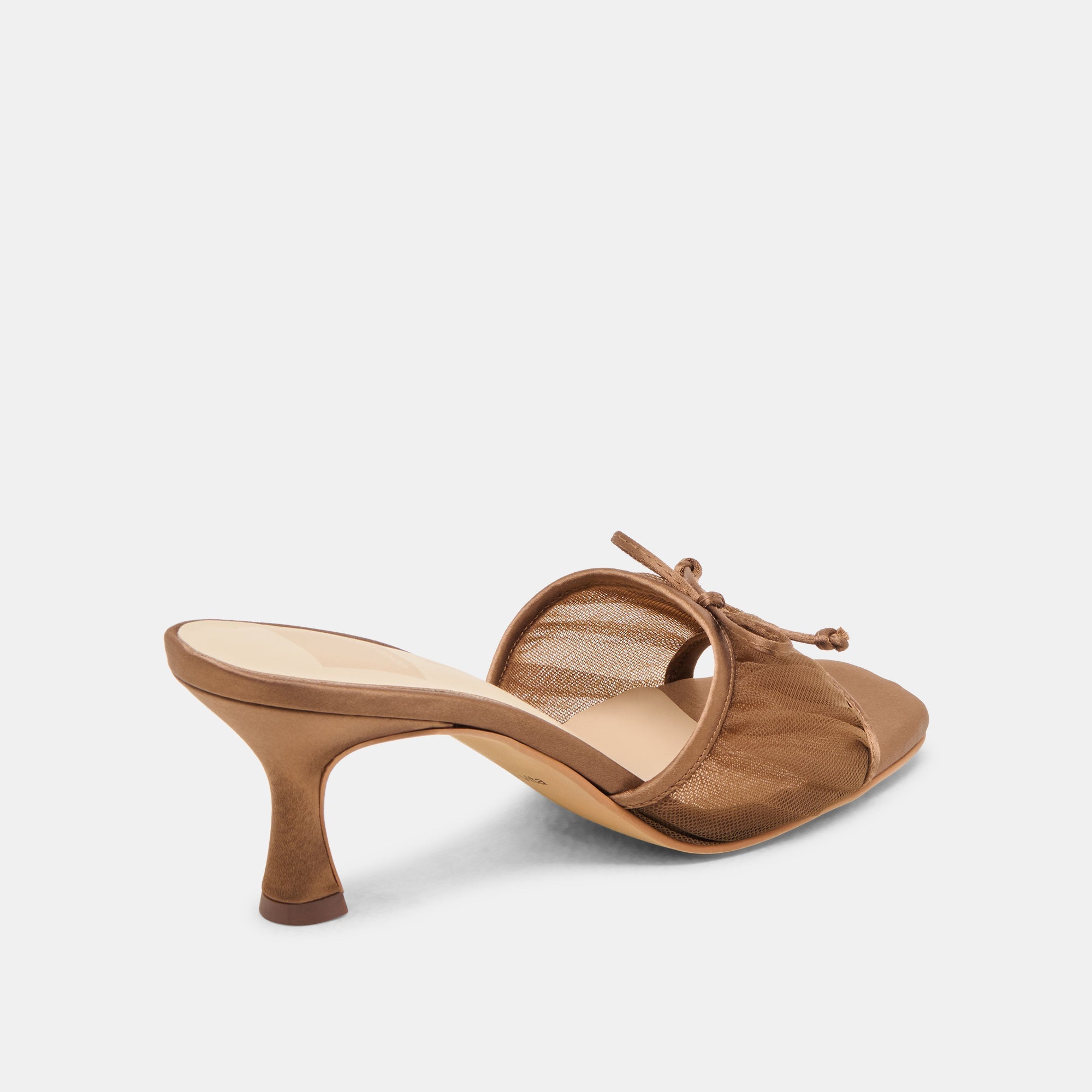 Galen Mid Brown Tulle Heels | Women Dolce Vita