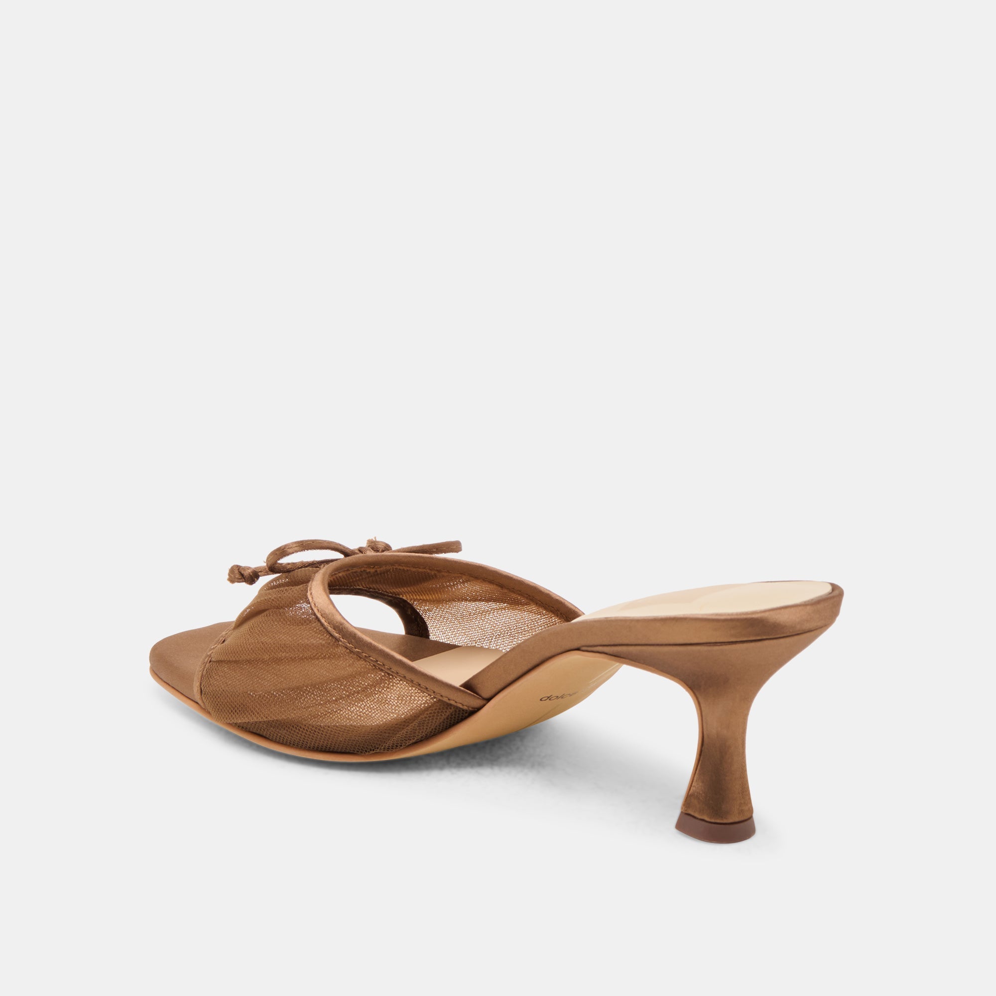 Galen Mid Brown Tulle Heels | Women Dolce Vita