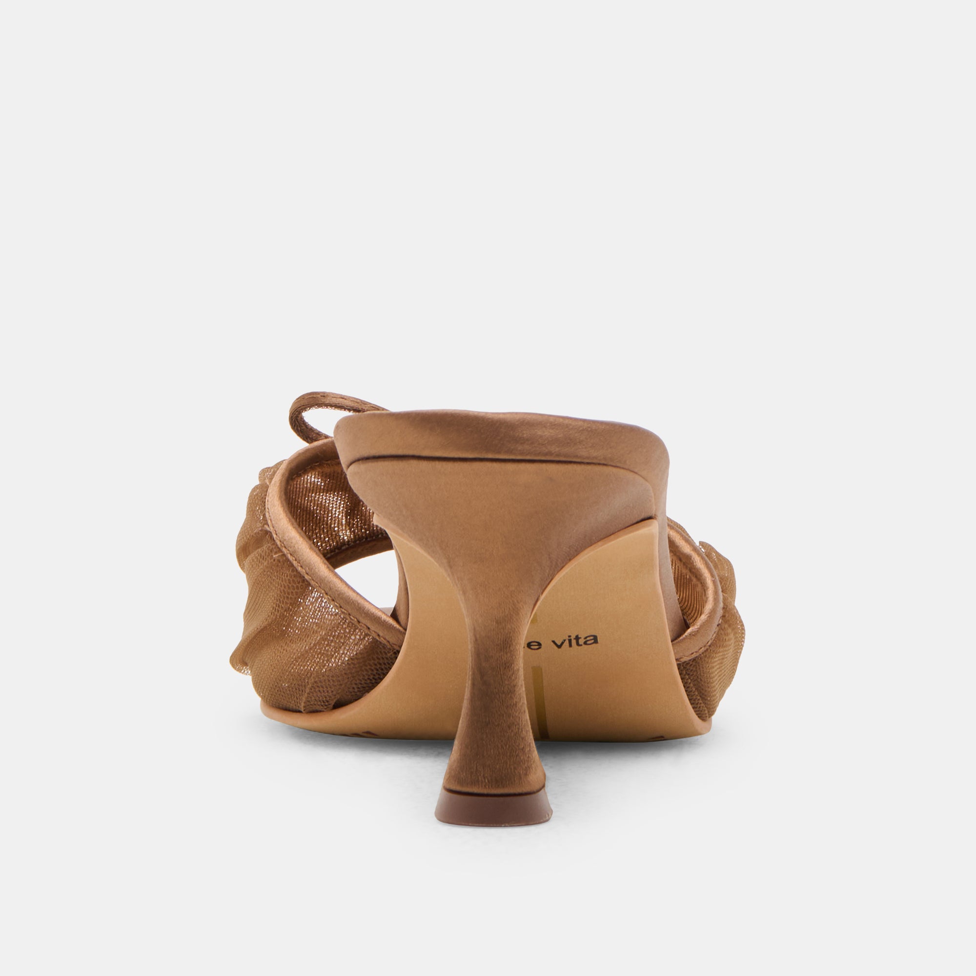 Galen Mid Brown Tulle Heels | Women Dolce Vita