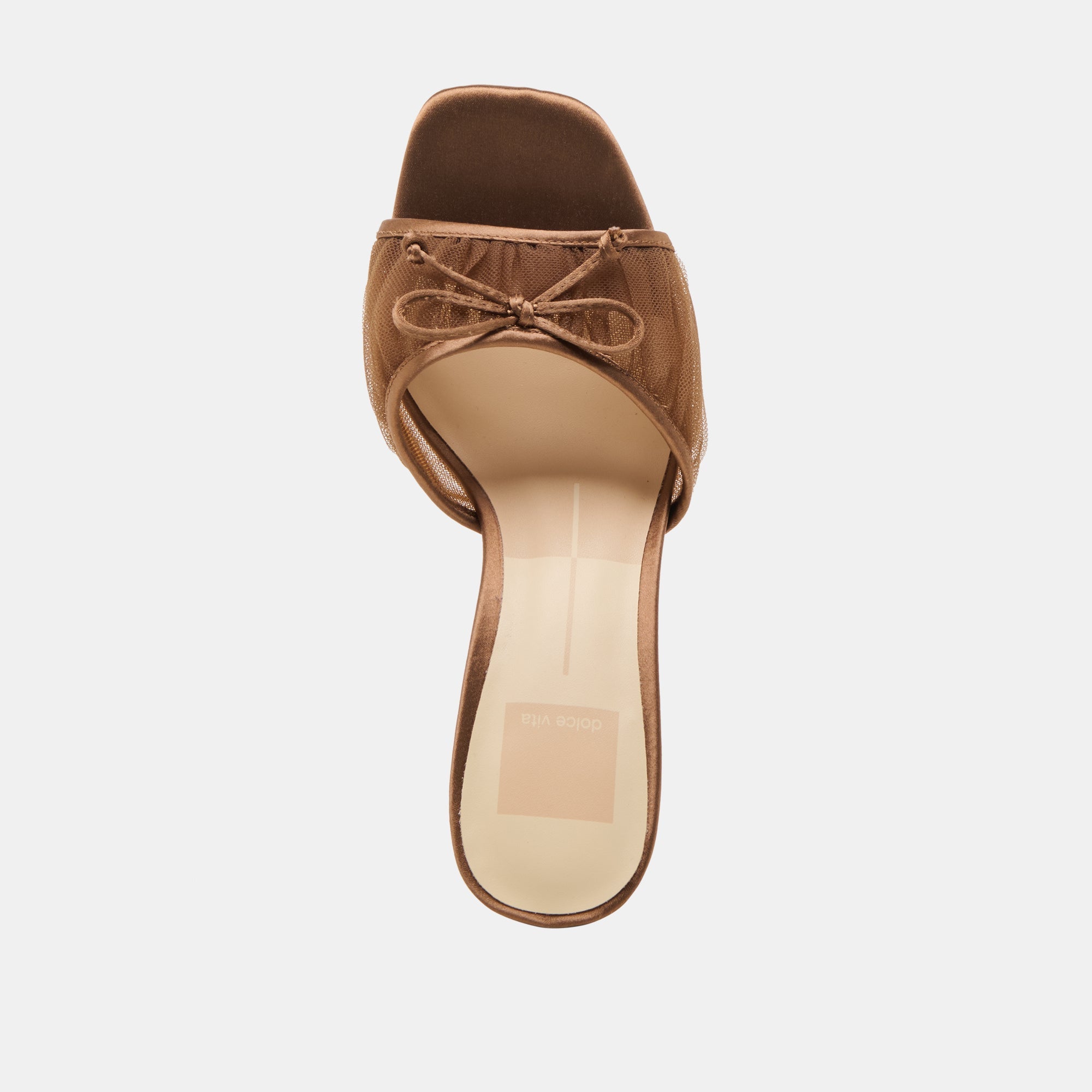 Galen Mid Brown Tulle Heels | Women Dolce Vita