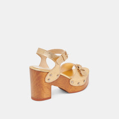 YANDY HEELS GOLD LEATHER | Dolce Vita Women