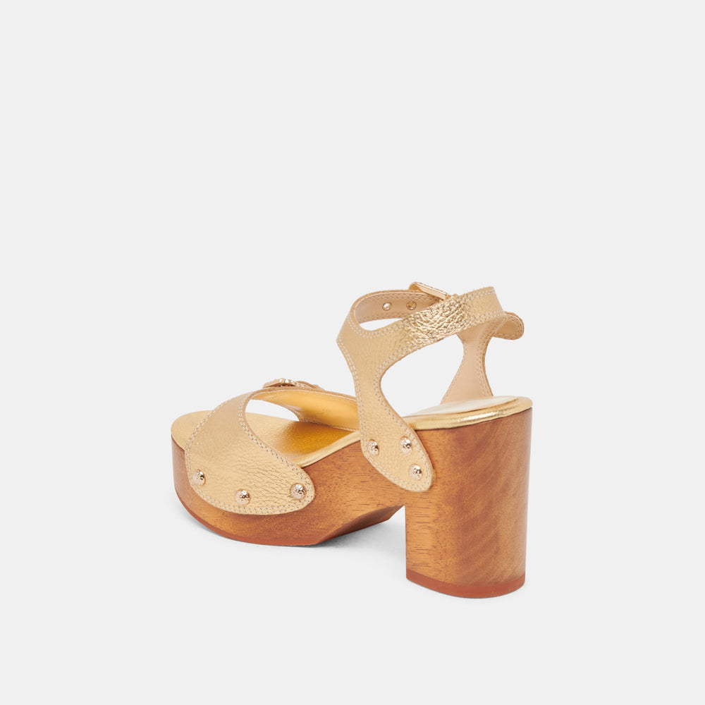 YANDY HEELS GOLD LEATHER | Dolce Vita Women