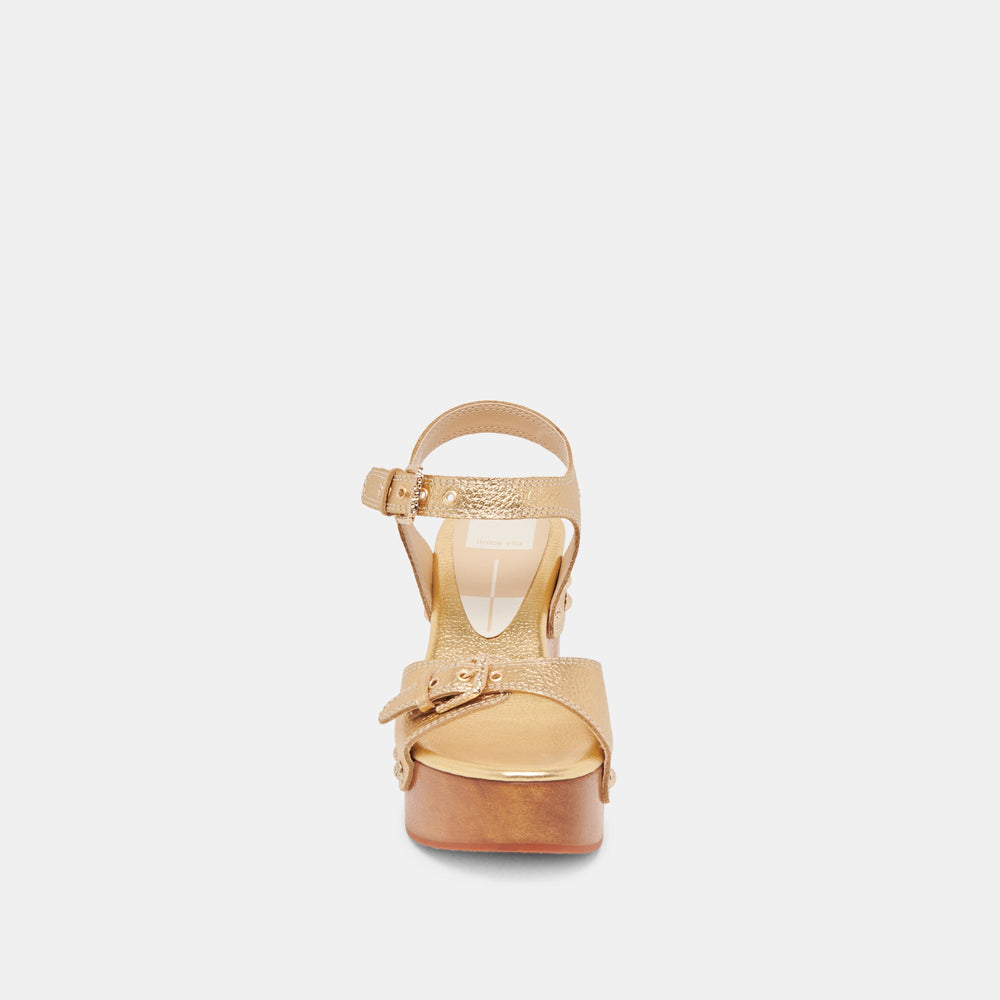 YANDY HEELS GOLD LEATHER | Dolce Vita Women