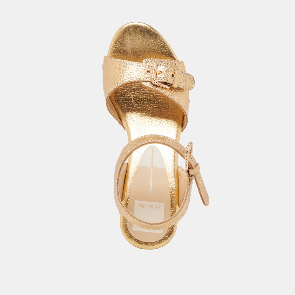 YANDY HEELS GOLD LEATHER | Dolce Vita Women