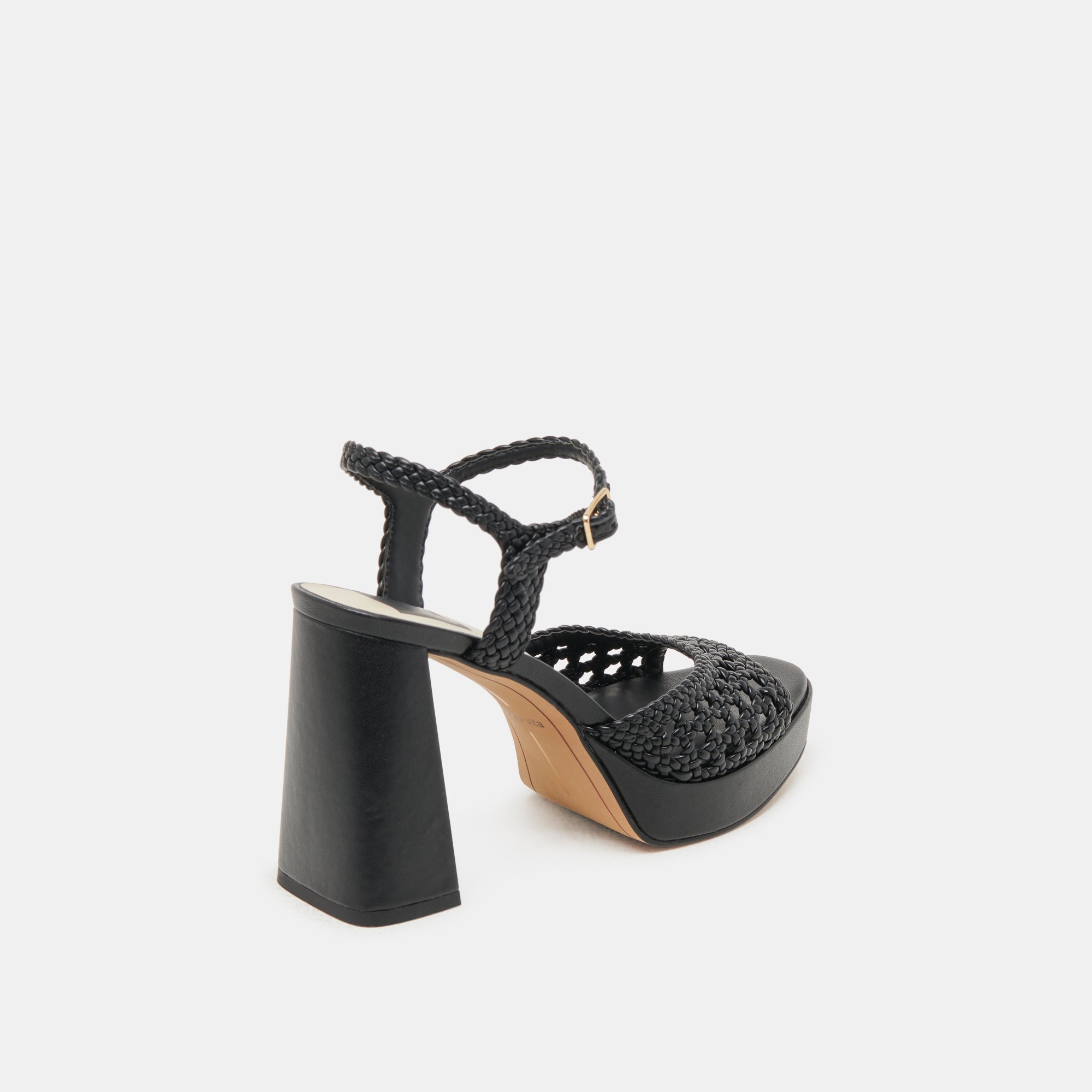 PEYTEN WIDE HEELS BLACK WOVEN STELLA | Dolce Vita Women