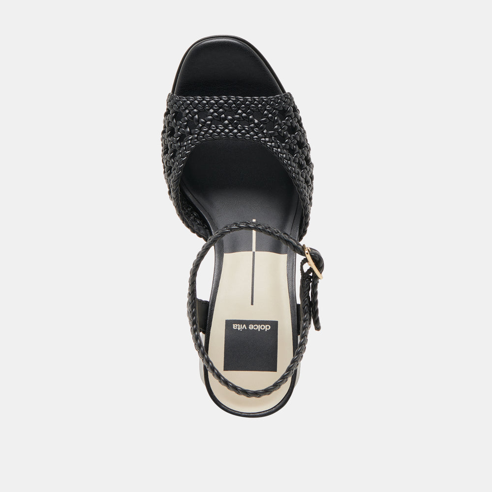 PEYTEN WIDE HEELS BLACK WOVEN STELLA | Dolce Vita Women