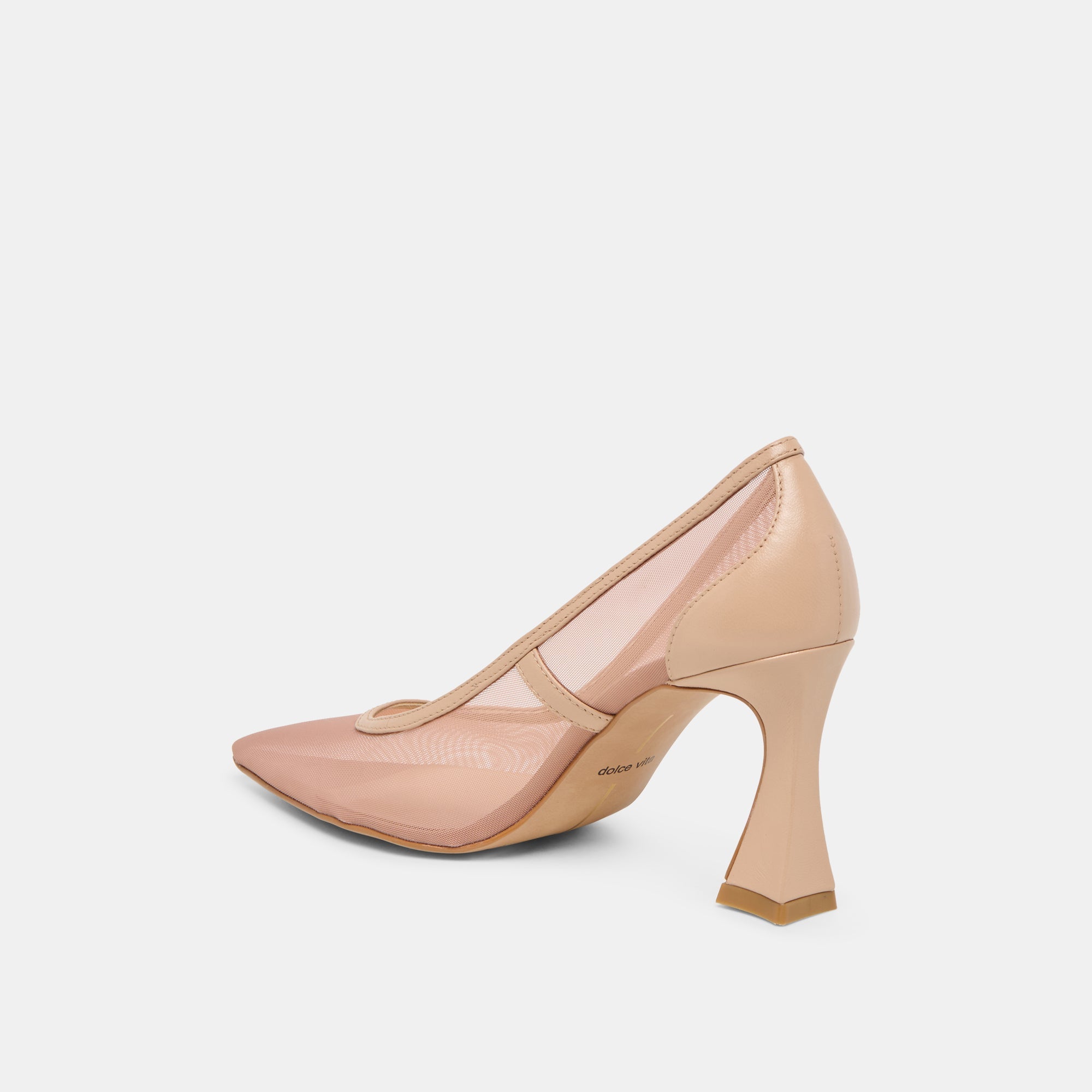 Malory Lt Tan Mesh Heels | Women Dolce Vita
