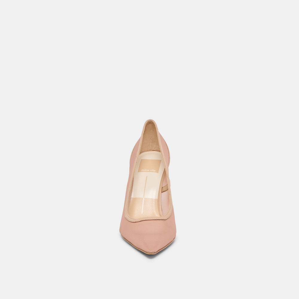 Malory Lt Tan Mesh Heels | Women Dolce Vita