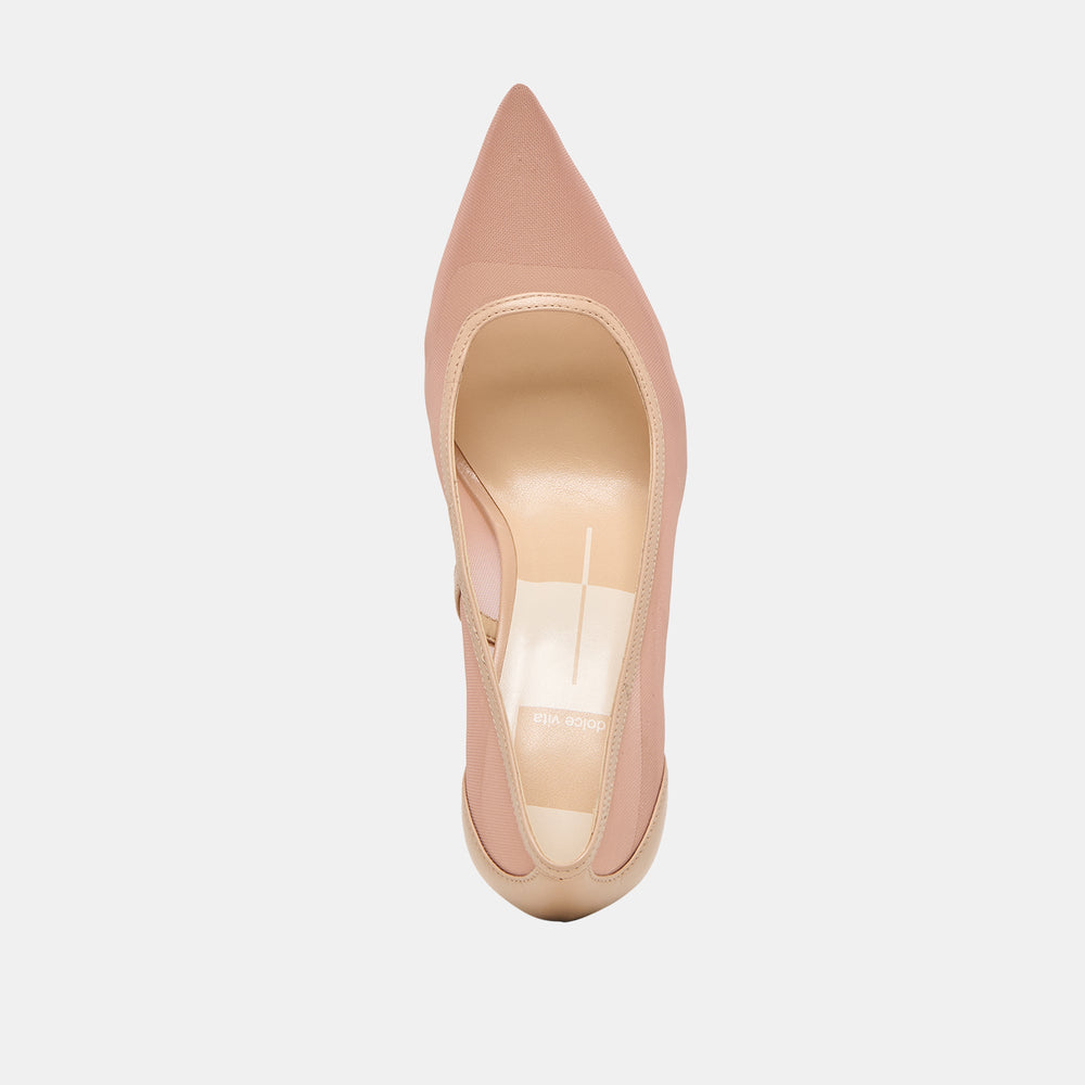 Malory Lt Tan Mesh Heels | Women Dolce Vita