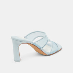 Gitel Wide Ice Blue Mesh Heels | Women Dolce Vita