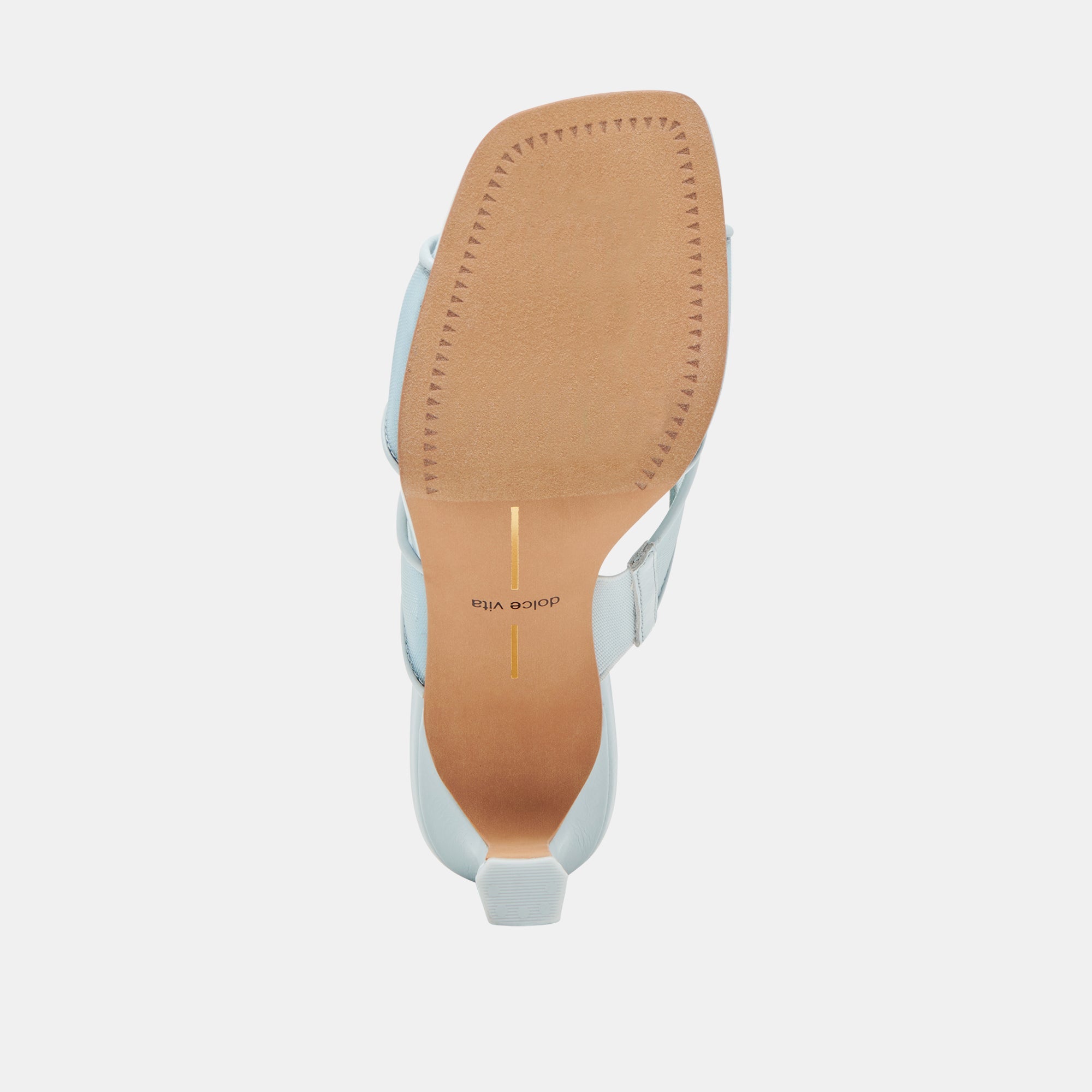 Gitel Wide Ice Blue Mesh Heels | Women Dolce Vita
