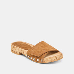 Sandy Chestnut Suede Sandals | Women Dolce Vita