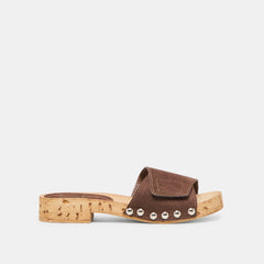 Sandy Dk Brown Suede Sandals | Dolce Vita Women