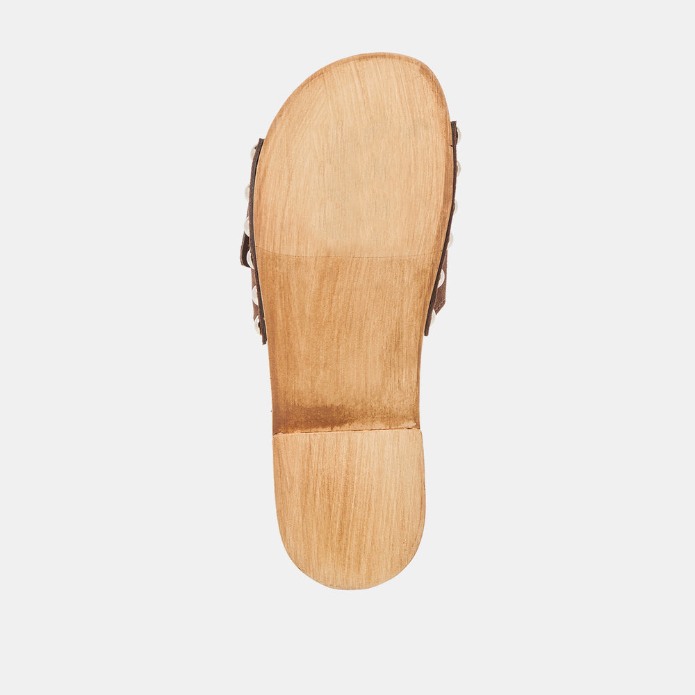 Sandy Dk Brown Suede Sandals | Dolce Vita Women