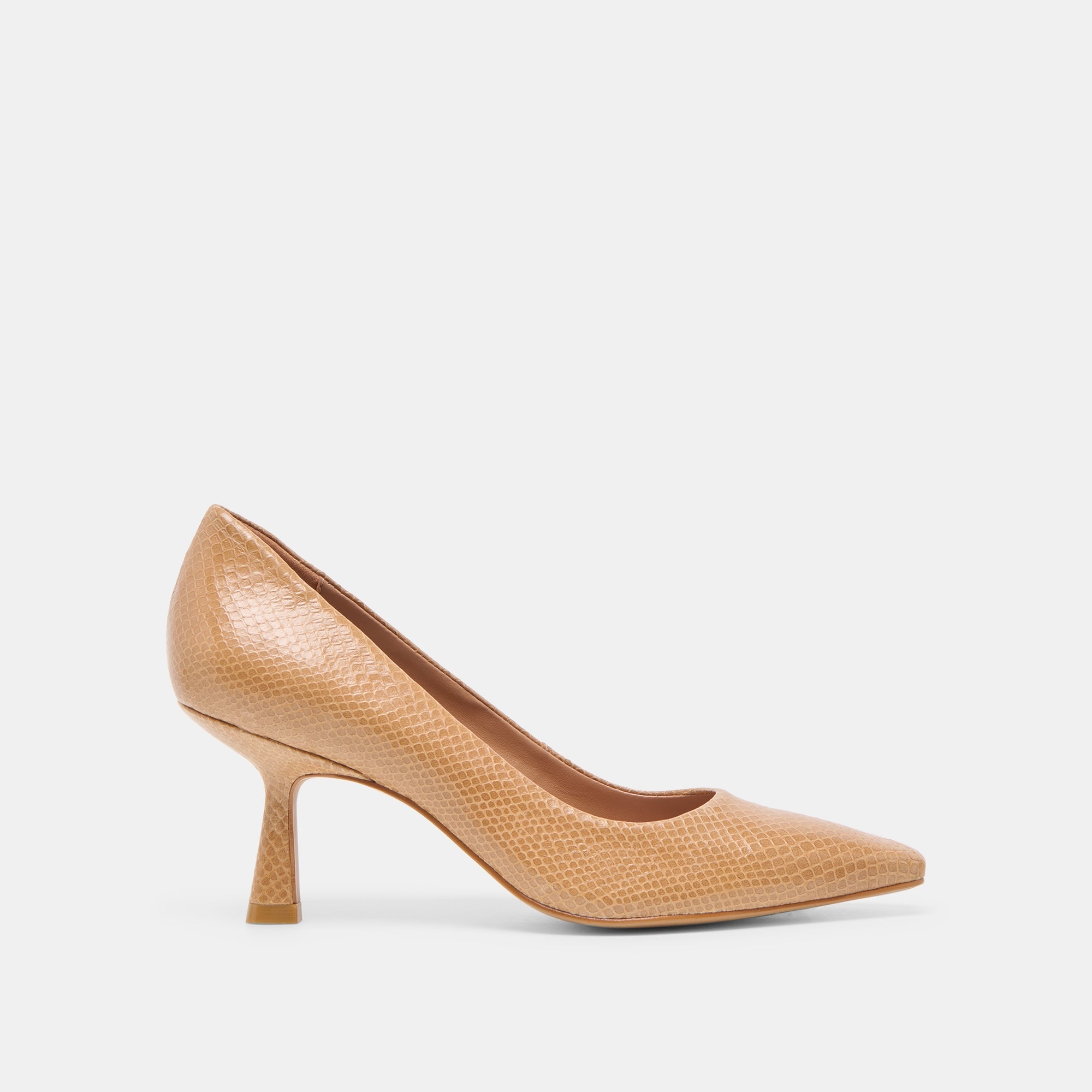 Briona Whiskey Embossed Leather Heels | Women Dolce Vita