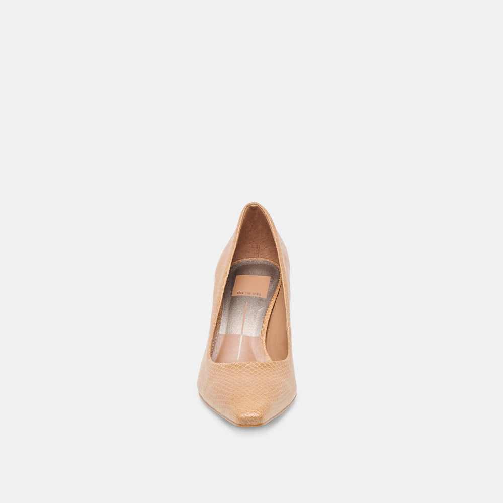 Briona Whiskey Embossed Leather Heels | Women Dolce Vita