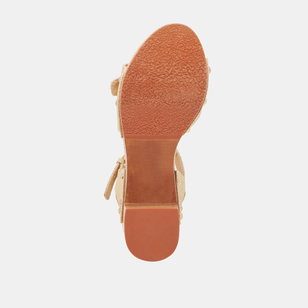 YANDY HEELS LT NATURAL RAFFIA | Dolce Vita Women