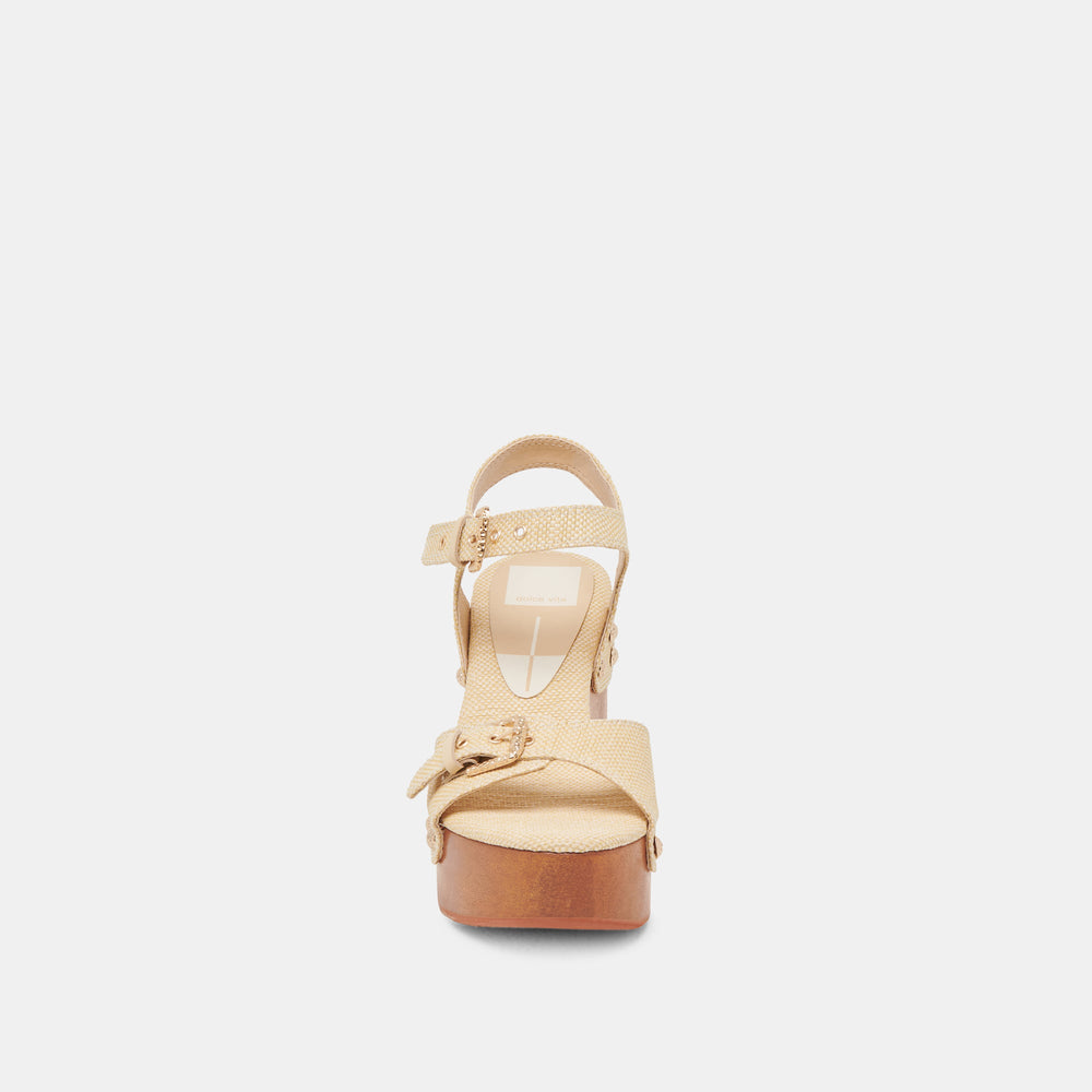 YANDY HEELS LT NATURAL RAFFIA | Dolce Vita Women
