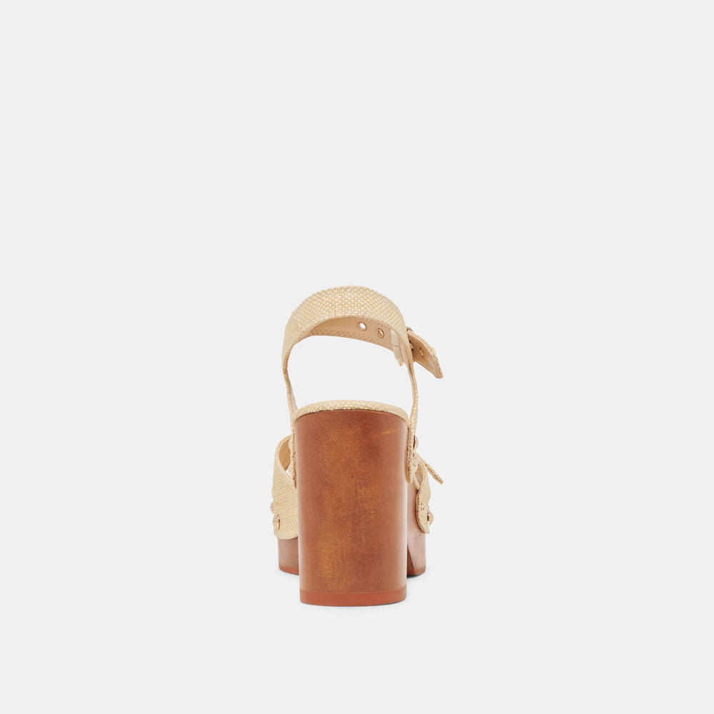 YANDY HEELS LT NATURAL RAFFIA | Dolce Vita Women