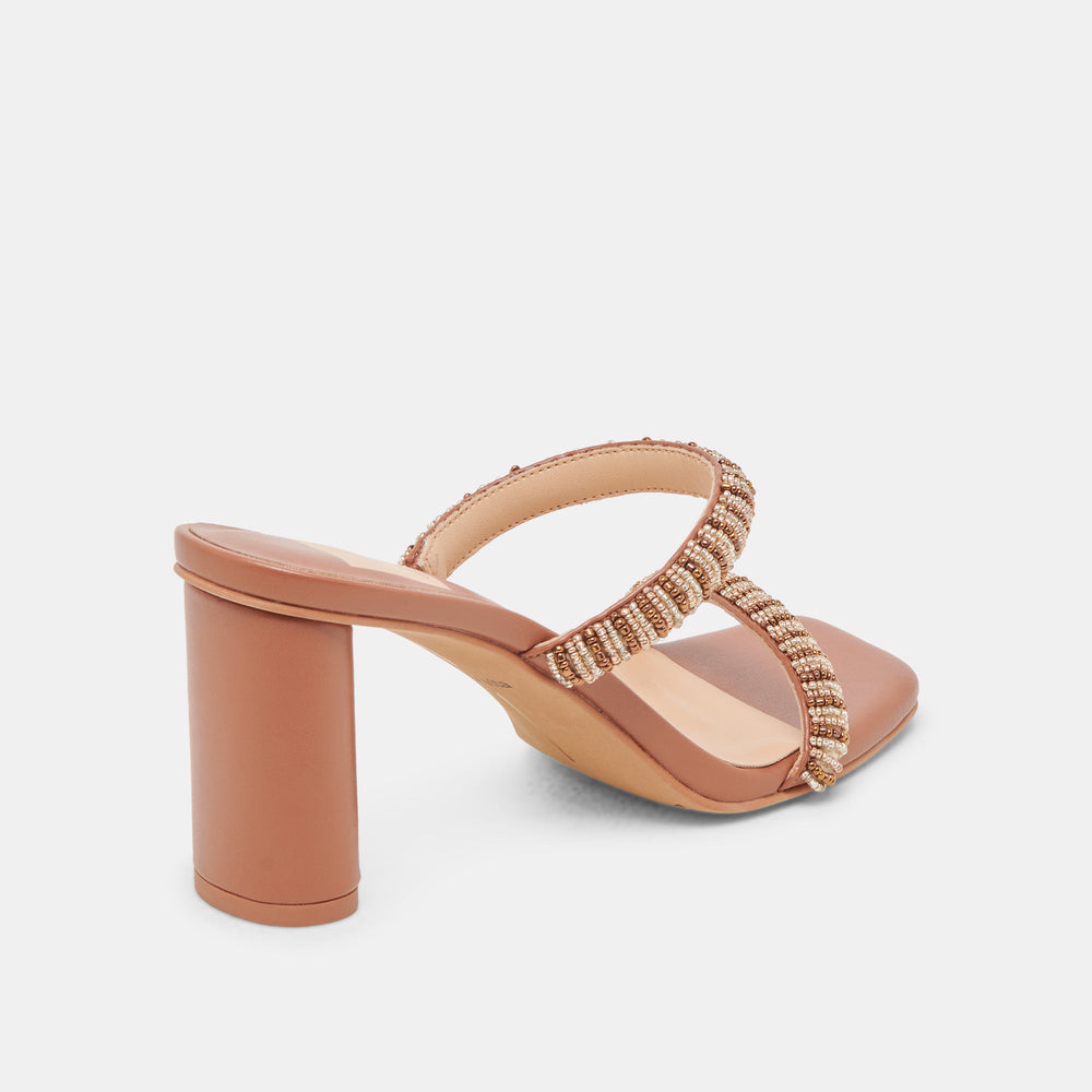 NOLAH HEELS TAN MULTI BEADS | Women Dolce Vita