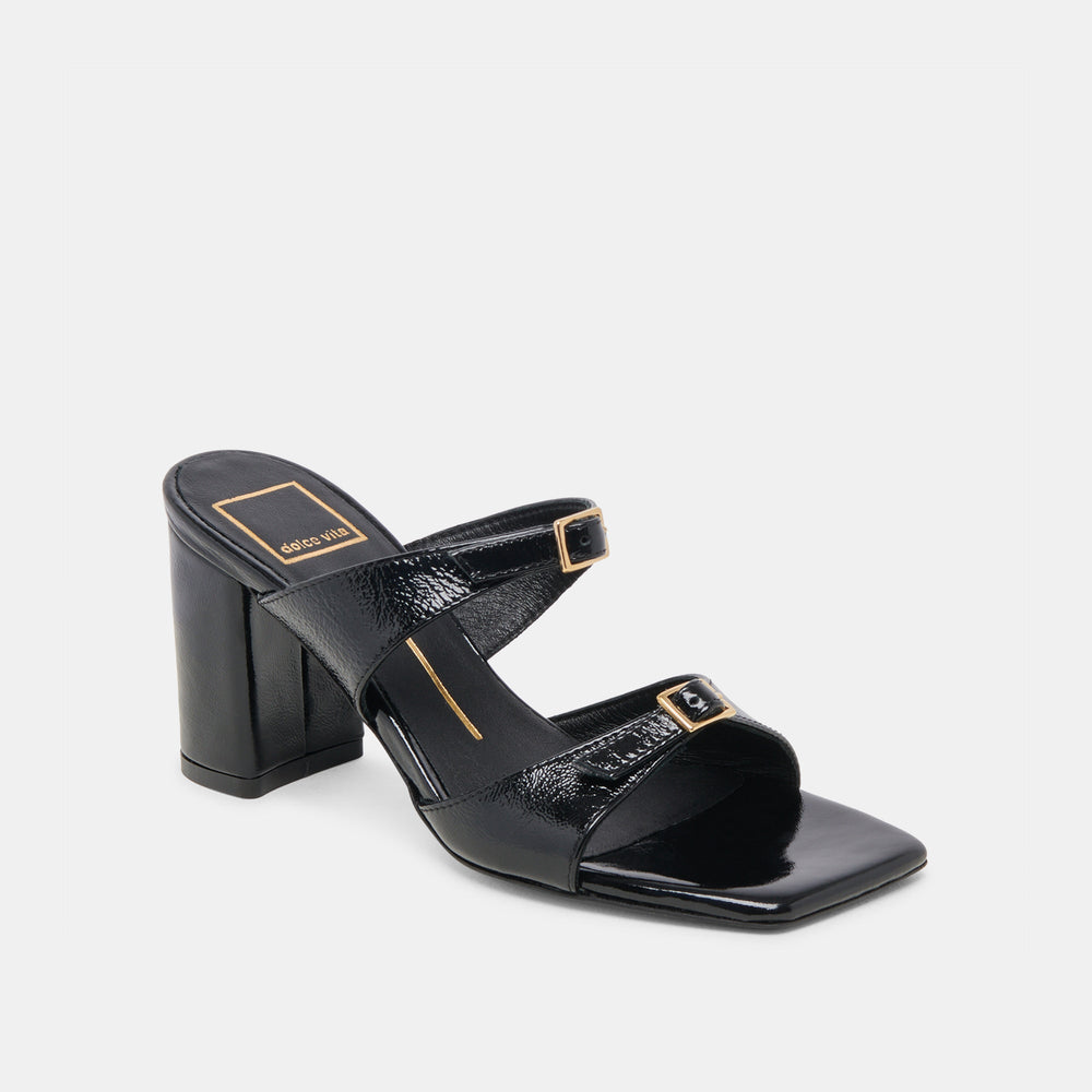 SHANE HEELS MIDNIGHT CRINKLE PATENT | Dolce Vita Women