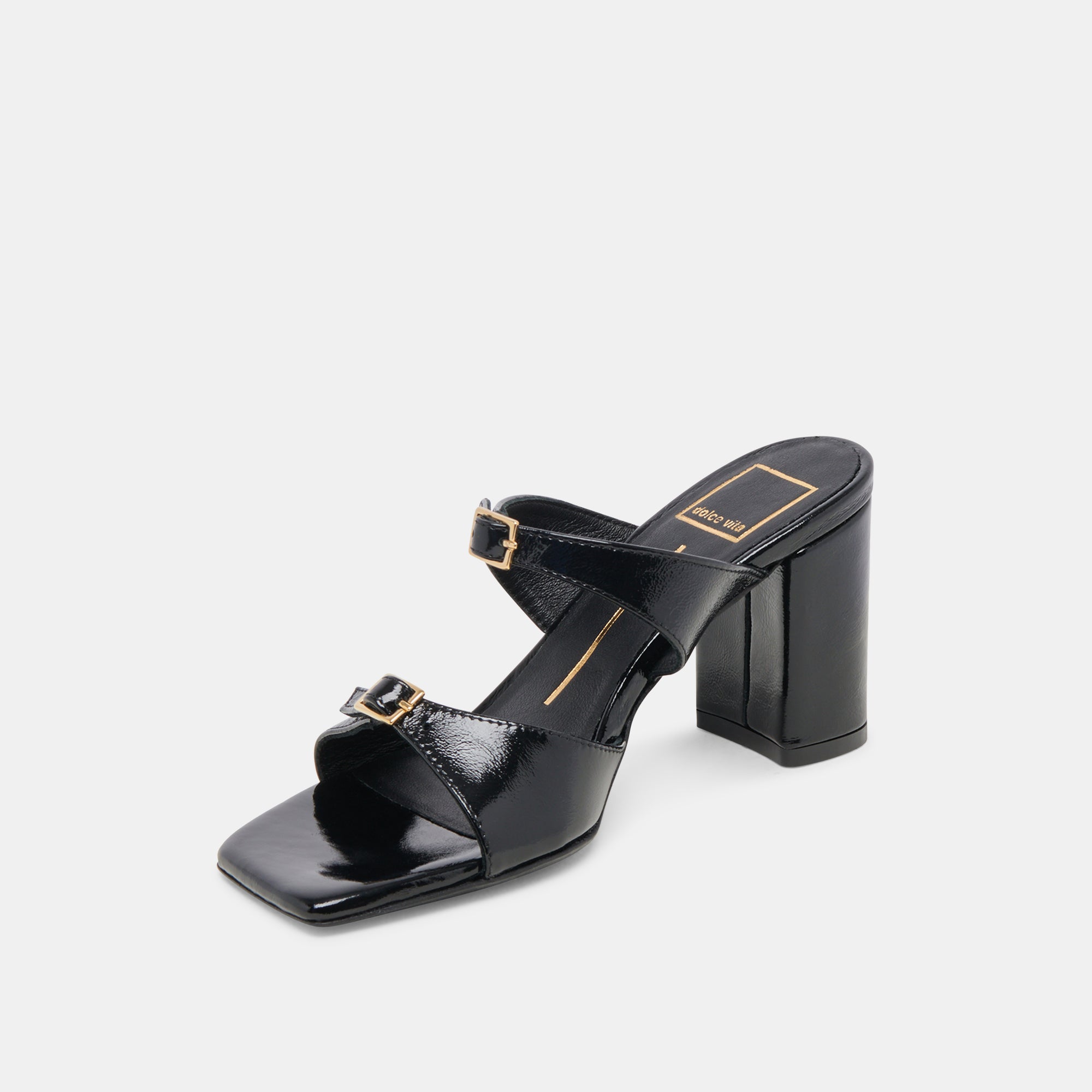 SHANE HEELS MIDNIGHT CRINKLE PATENT | Dolce Vita Women