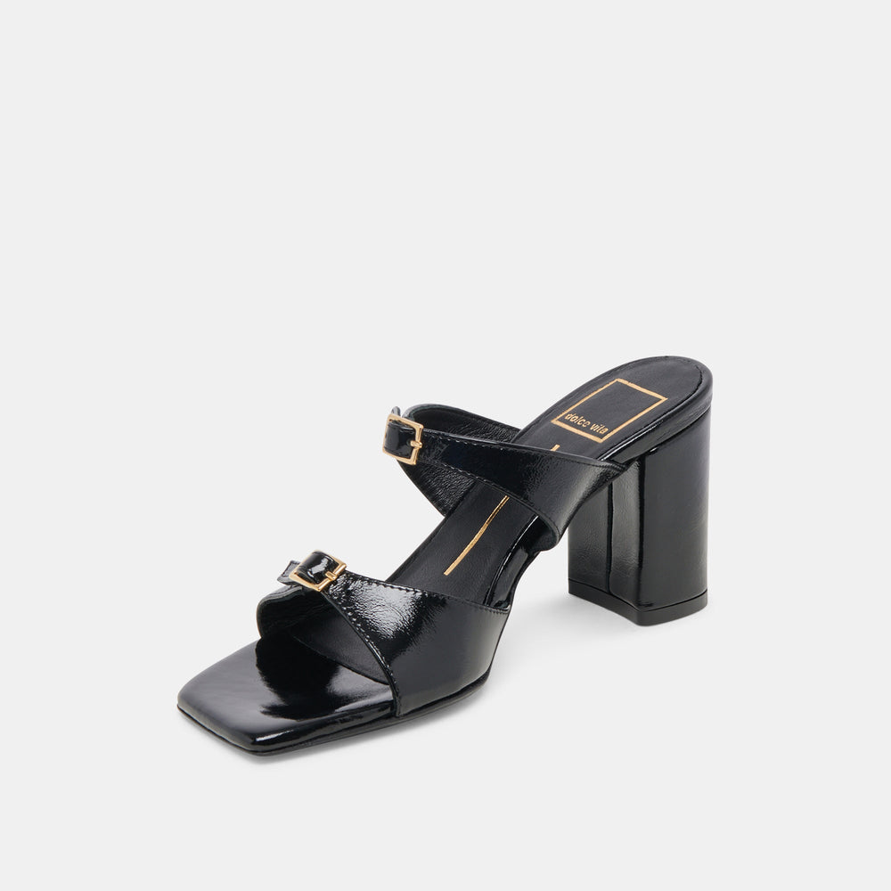 SHANE HEELS MIDNIGHT CRINKLE PATENT | Dolce Vita Women
