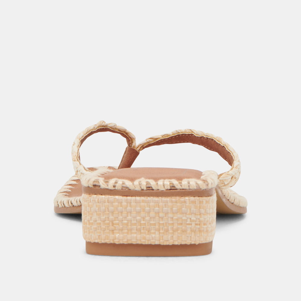 BARTY SANDALS LT NATURAL RAFFIA | Dolce Vita Women