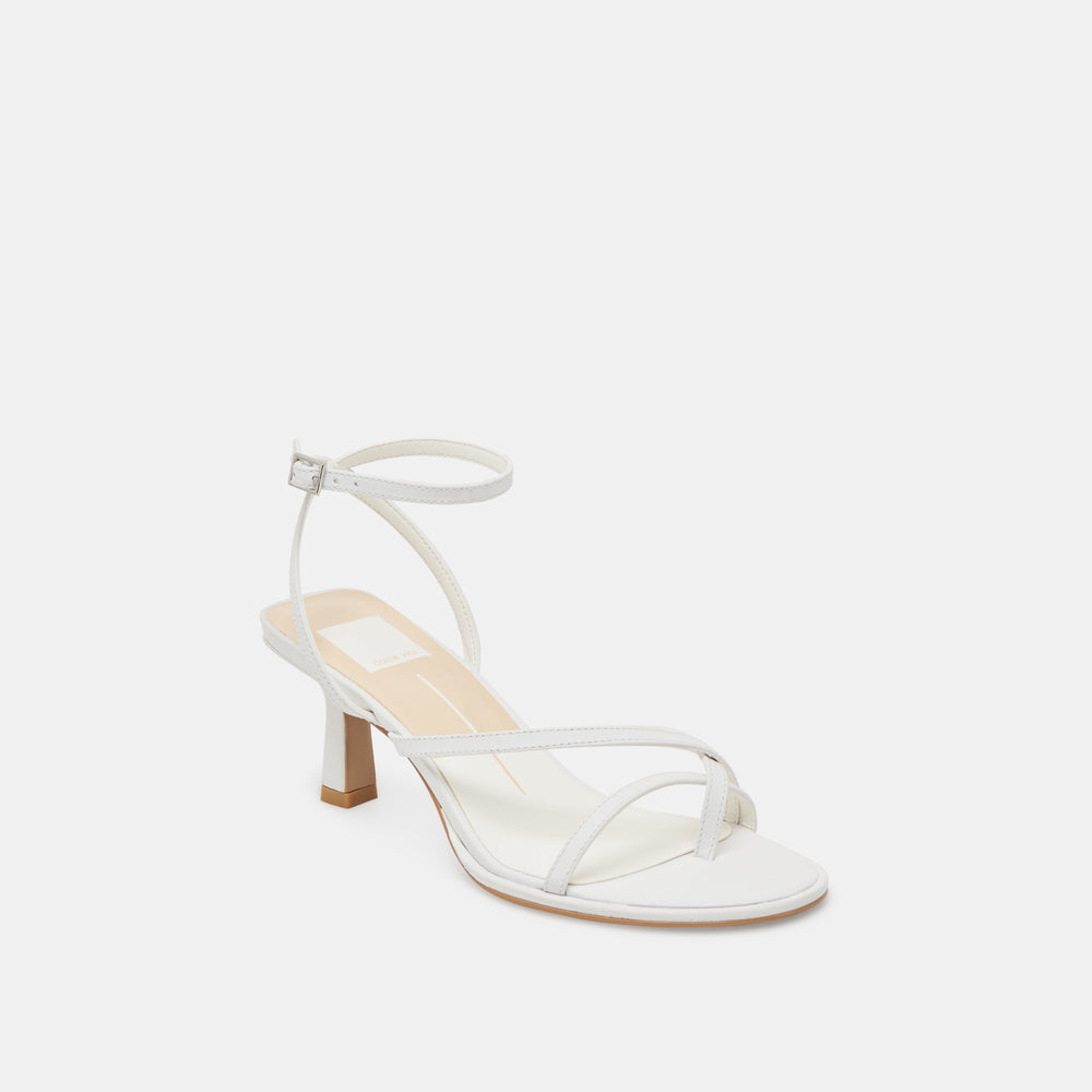 MORAH HEELS TRUE WHITE LEATHER | Women Dolce Vita