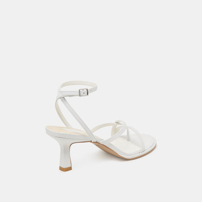 MORAH HEELS TRUE WHITE LEATHER - Dolce Vita